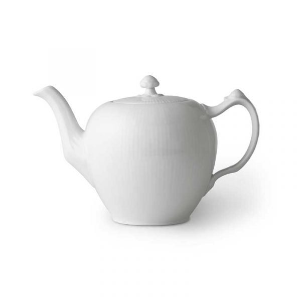 Royal Copenhagen White Fluted Teekannu 1 L