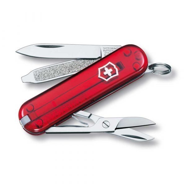 Victorinox Taskuveitsi Classic Sd Punainen Läpikuultava