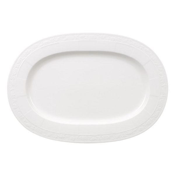 Villeroy & Boch White Pearl Tarjoilulautanen Ovaali (2) 41 Cm